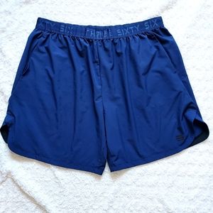 Three Sixty Six Royal Blue dri fit wicking shorts 3XL Workout Gym Athletic